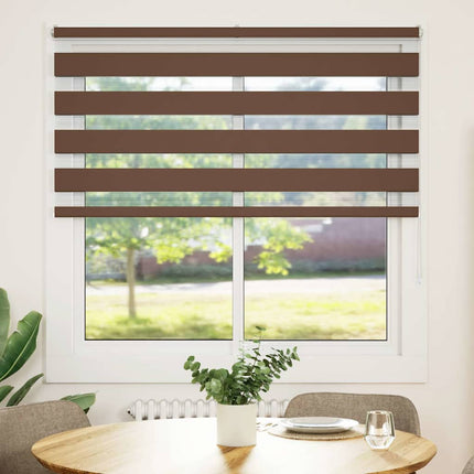 Rullgardin zebra brun 145x150 cm tyg bredd 140,9 cm polyester