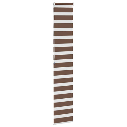 Rullgardin zebra brun 40x200 cm tyg bredd 35,9 cm polyester