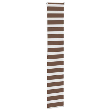 Rullgardin zebra brun 50x200 cm tyg bredd 45,9 cm polyester