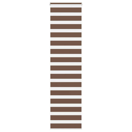 Rullgardin zebra brun 60x200 cm tyg bredd 55,9 cm polyester