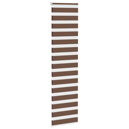 Rullgardin zebra brun 60x200 cm tyg bredd 55,9 cm polyester