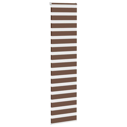 Rullgardin zebra brun 65x200 cm tyg bredd 60,9 cm polyester