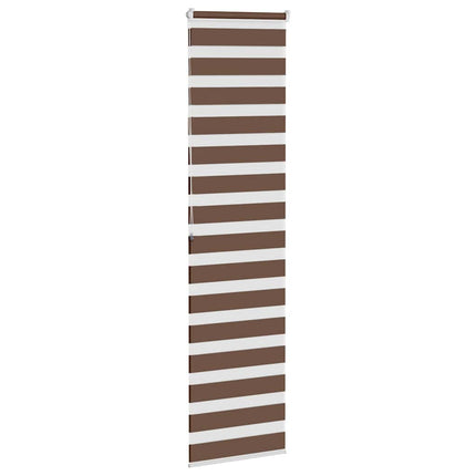 Rullgardin zebra brun 65x200 cm tyg bredd 60,9 cm polyester