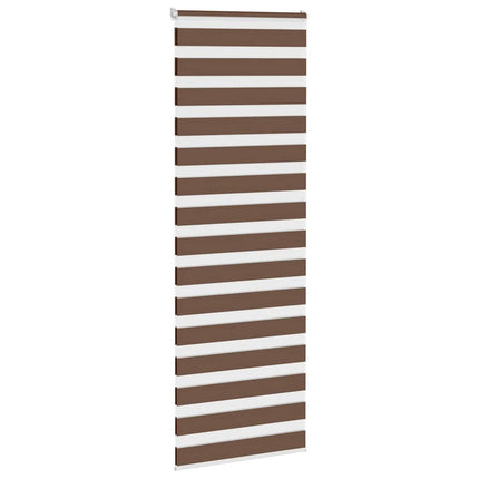 Rullgardin zebra brun 90x200 cm tyg bredd 85,9 cm polyester