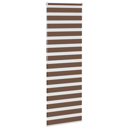 Rullgardin zebra brun 90x200 cm tyg bredd 85,9 cm polyester