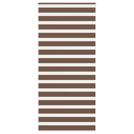 Rullgardin zebra brun 95x200 cm tyg bredd 90,9 cm polyester