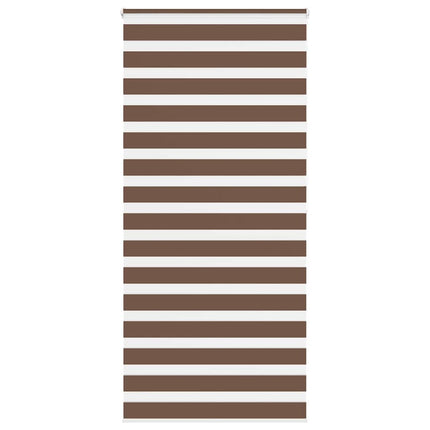 Rullgardin zebra brun 105x200 cm tyg bredd 100,9 cm polyester