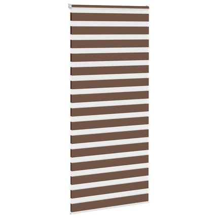 Rullgardin zebra brun 105x200 cm tyg bredd 100,9 cm polyester