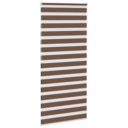 Rullgardin zebra brun 105x200 cm tyg bredd 100,9 cm polyester