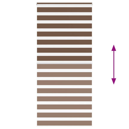 Rullgardin zebra brun 115x200 cm tyg bredd 110,9 cm polyester