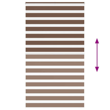 Rullgardin zebra brun 120x200 cm tyg bredd 115,9 cm polyester