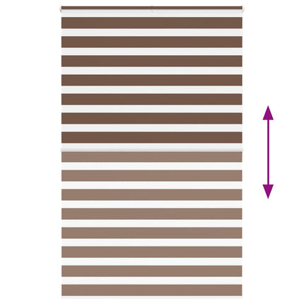 Rullgardin zebra brun 145x200 cm tyg bredd 140,9 cm polyester