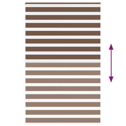 Rullgardin zebra brun 150x200 cm tyg bredd 145,9 cm polyester