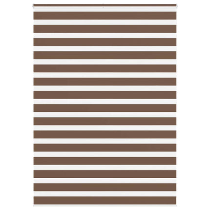 Rullgardin zebra brun 160x200 cm tyg bredd 155,9 cm polyester