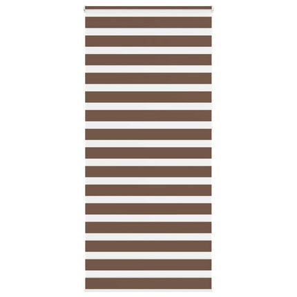Rullgardin zebra brun 100x230 cm tyg bredd 95,9 cm polyester