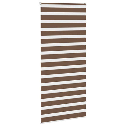 Rullgardin zebra brun 115x230 cm tyg bredd 110,9 cm polyester