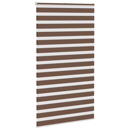 Rullgardin zebra brun 125x230 cm tyg bredd 120,9 cm polyester