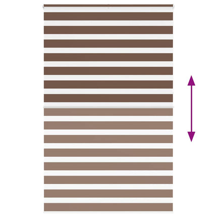Rullgardin zebra brun 140x230 cm tyg bredd 135,9 cm polyester