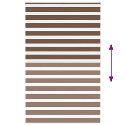 Rullgardin zebra brun 150x230 cm tyg bredd 145,9 cm polyester