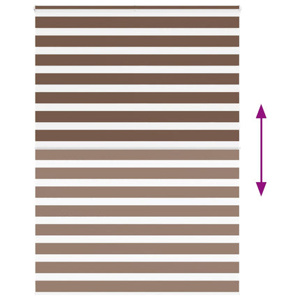 Rullgardin zebra brun 155x230 cm tyg bredd 150,9 cm polyester