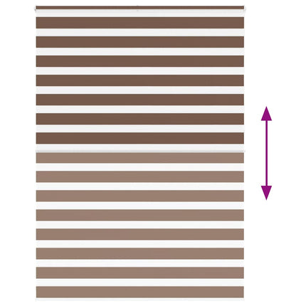 Rullgardin zebra brun 160x230 cm tyg bredd 155,9 cm polyester