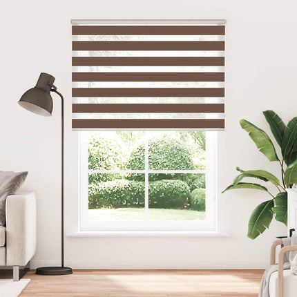 Rullgardin zebra brun 165x230 cm tyg bredd 160,9 cm polyester