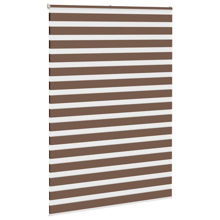 Rullgardin zebra brun 165x230 cm tyg bredd 160,9 cm polyester