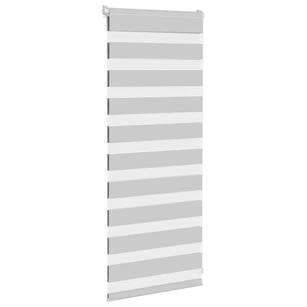 Rullgardin zebra ljusgrå 60x100 cm tyg bredd 55,9 cm polyester