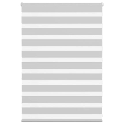 Rullgardin zebra ljusgrå 100x100 cm tyg bredd 95,9 cm polyester