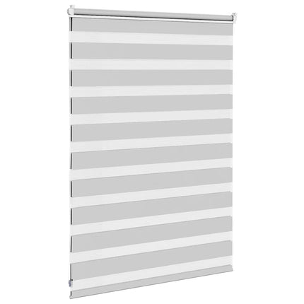 Rullgardin zebra ljusgrå 100x100 cm tyg bredd 95,9 cm polyester