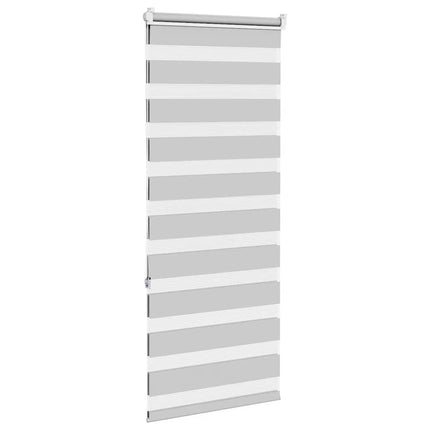 Rullgardin zebra ljusgrå 60x150 cm tyg bredd 55,9 cm polyester