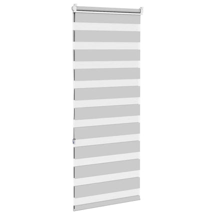 Rullgardin zebra ljusgrå 65x150 cm tyg bredd 60,9 cm polyester