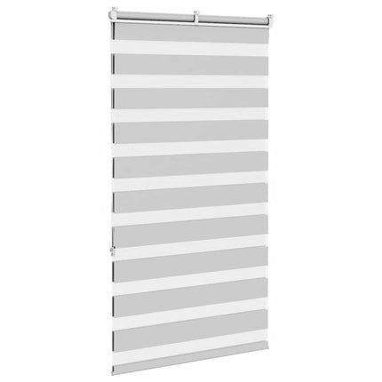 Rullgardin zebra ljusgrå 80x150 cm tyg bredd 75,9 cm polyester