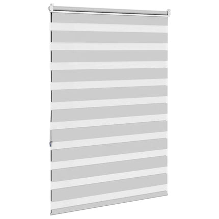 Rullgardin zebra ljusgrå 95x150 cm tyg bredd 90,9 cm polyester