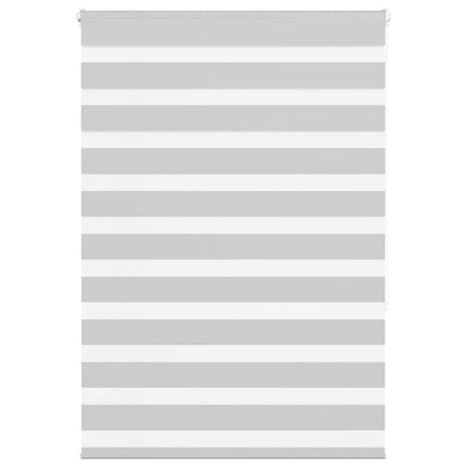 Rullgardin zebra ljusgrå 100x150 cm tyg bredd 95,9 cm polyester