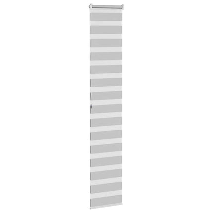 Rullgardin zebra ljusgrå 45x200 cm tyg bredd 40,9 cm polyester