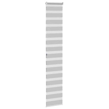 Rullgardin zebra ljusgrå 50x200 cm tyg bredd 45,9 cm polyester