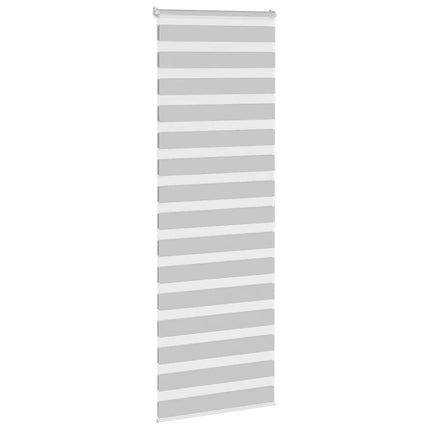 Rullgardin zebra ljusgrå 75x200 cm tyg bredd 70,9 cm polyester