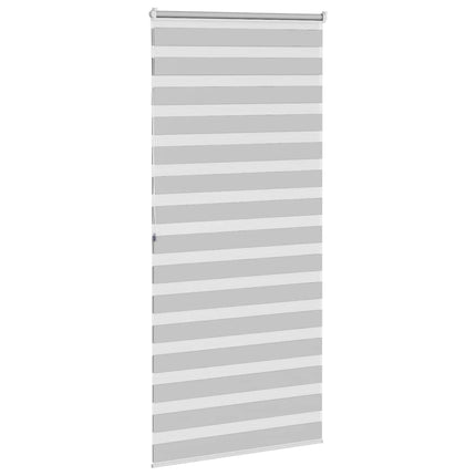 Rullgardin zebra ljusgrå 105x200 cm tyg bredd 100,9cm polyester