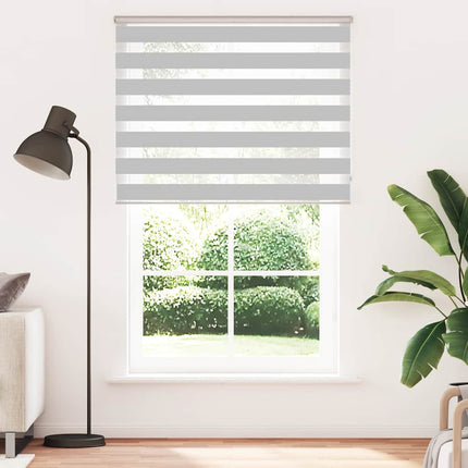 Rullgardin zebra ljusgrå 150x200 cm tyg bredd 145,9cm polyester