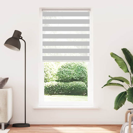 Rullgardin zebra ljusgrå 115x230 cm tyg bredd 110,9cm polyester