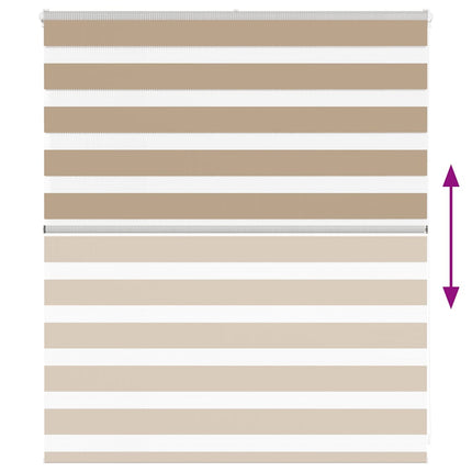 Rullgardin zebra 135x100 cm tyg bredd 130,9 cm polyester