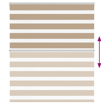 Rullgardin zebra 125x150 cm tyg bredd 120,9 cm polyester