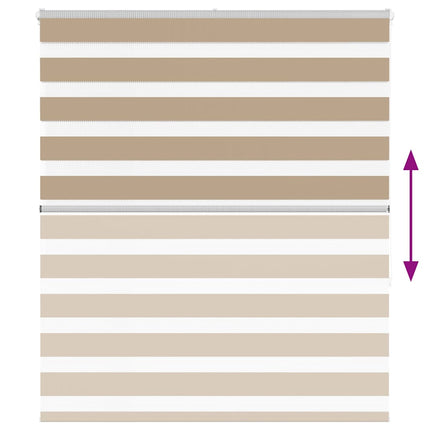 Rullgardin zebra 135x150 cm tyg bredd 130,9 cm polyester