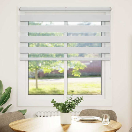 Rullgardin zebra vit 125x100 cm tyg bredd 120,9 cm polyester