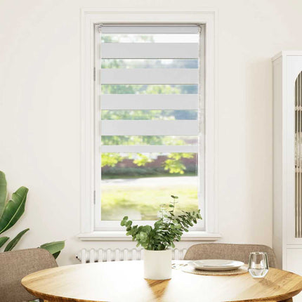 Rullgardin zebra vit 55x150 cm tyg bredd 50,9 cm polyester
