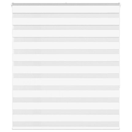 Rullgardin zebra vit 130x150 cm tyg bredd 125,9 cm polyester