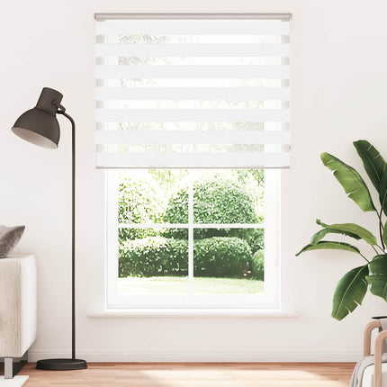 Rullgardin zebra vit 145x200 cm tyg bredd 140,9 cm polyester
