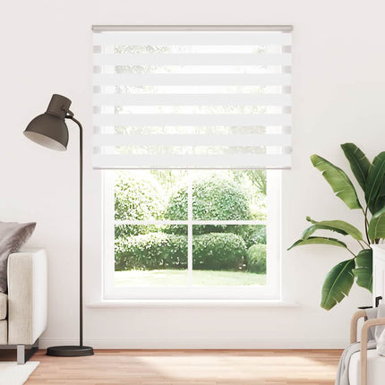 Rullgardin zebra vit 155x200 cm tyg bredd 150,9 cm polyester