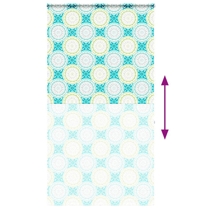 Duschrullgardin med kassett 120x240 cm tyg bredd 116 cm